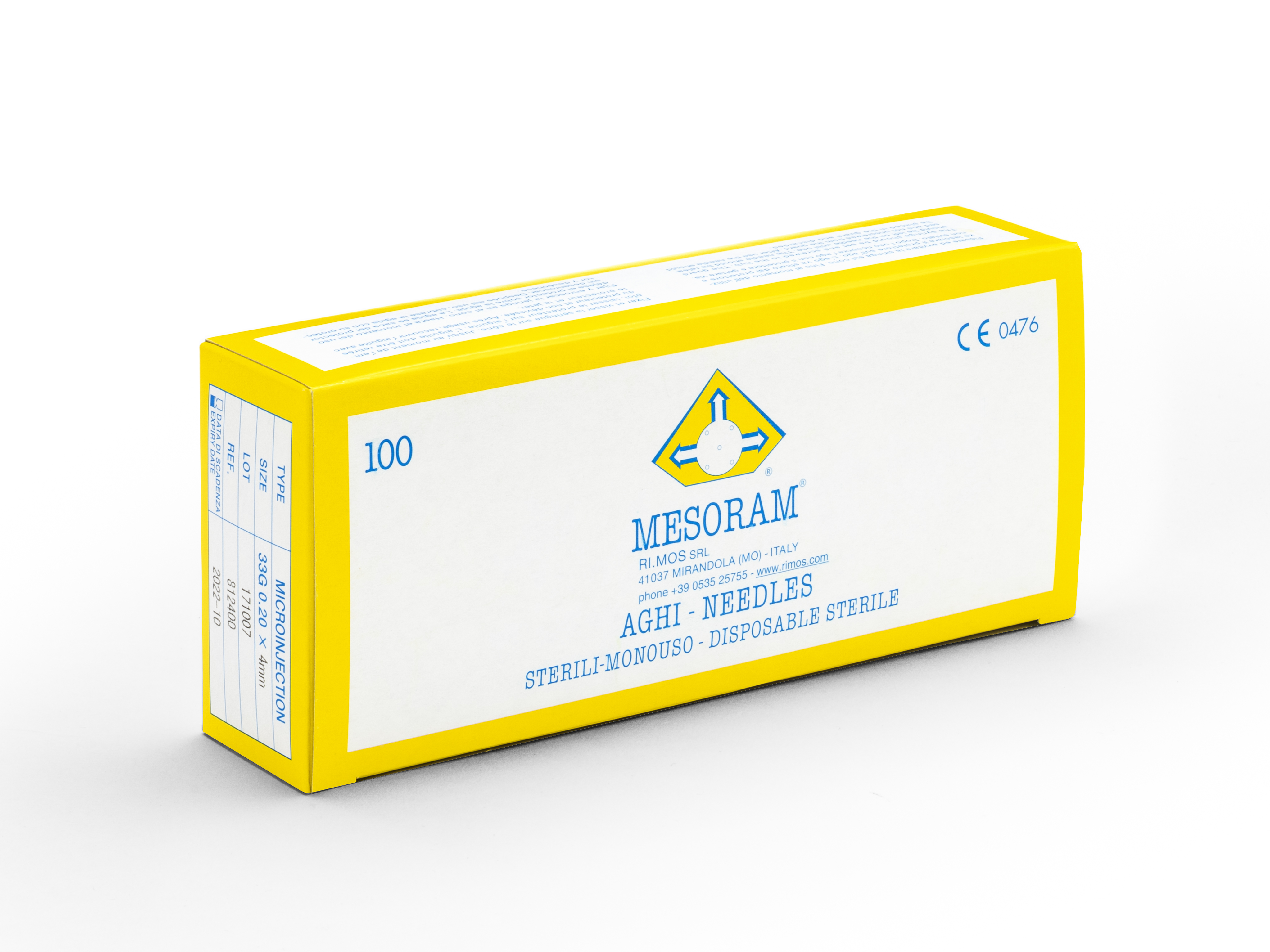 Mesoram Nadeln 33 G (0,2x4mm)