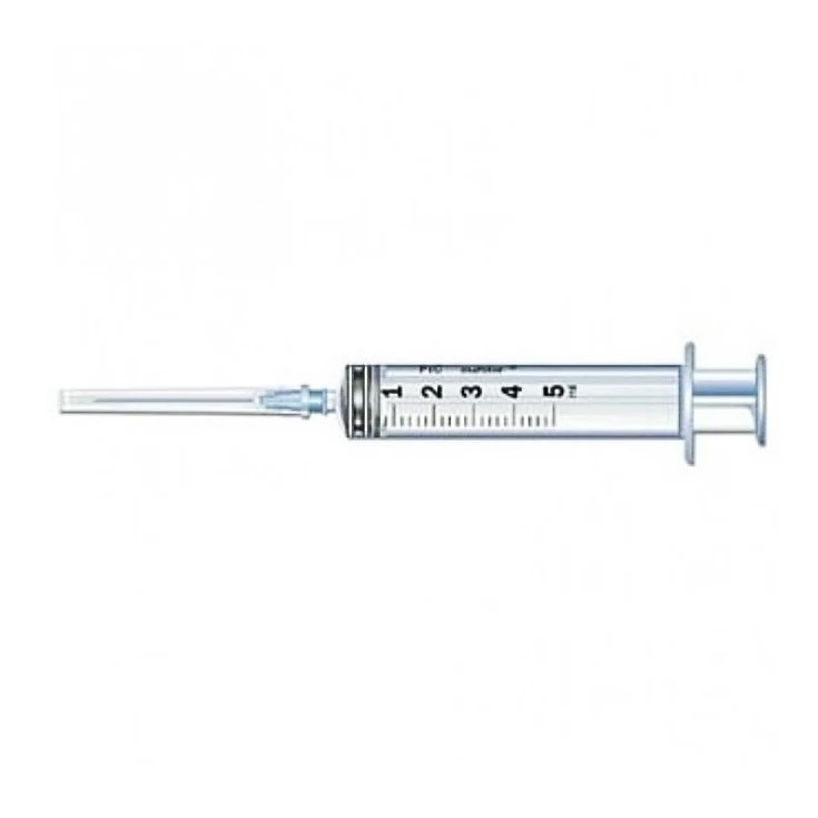 5ml Spritze Luer-Lock mit 23G Kanüle und zentralem Konus